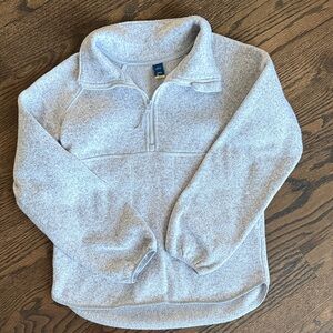 Old Navy Girls Heather Gray Quarter-Zip